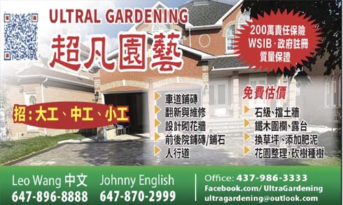 Ultra Gardening LTD 超凡园艺有限公司，您专业的私人庭院护理专家
