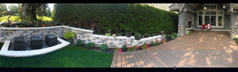 承接各类围栏 挡土墙 木平台等庭院工程