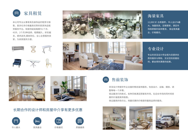 华之杰-多伦多华人最全Home Staging家具租赁平台 